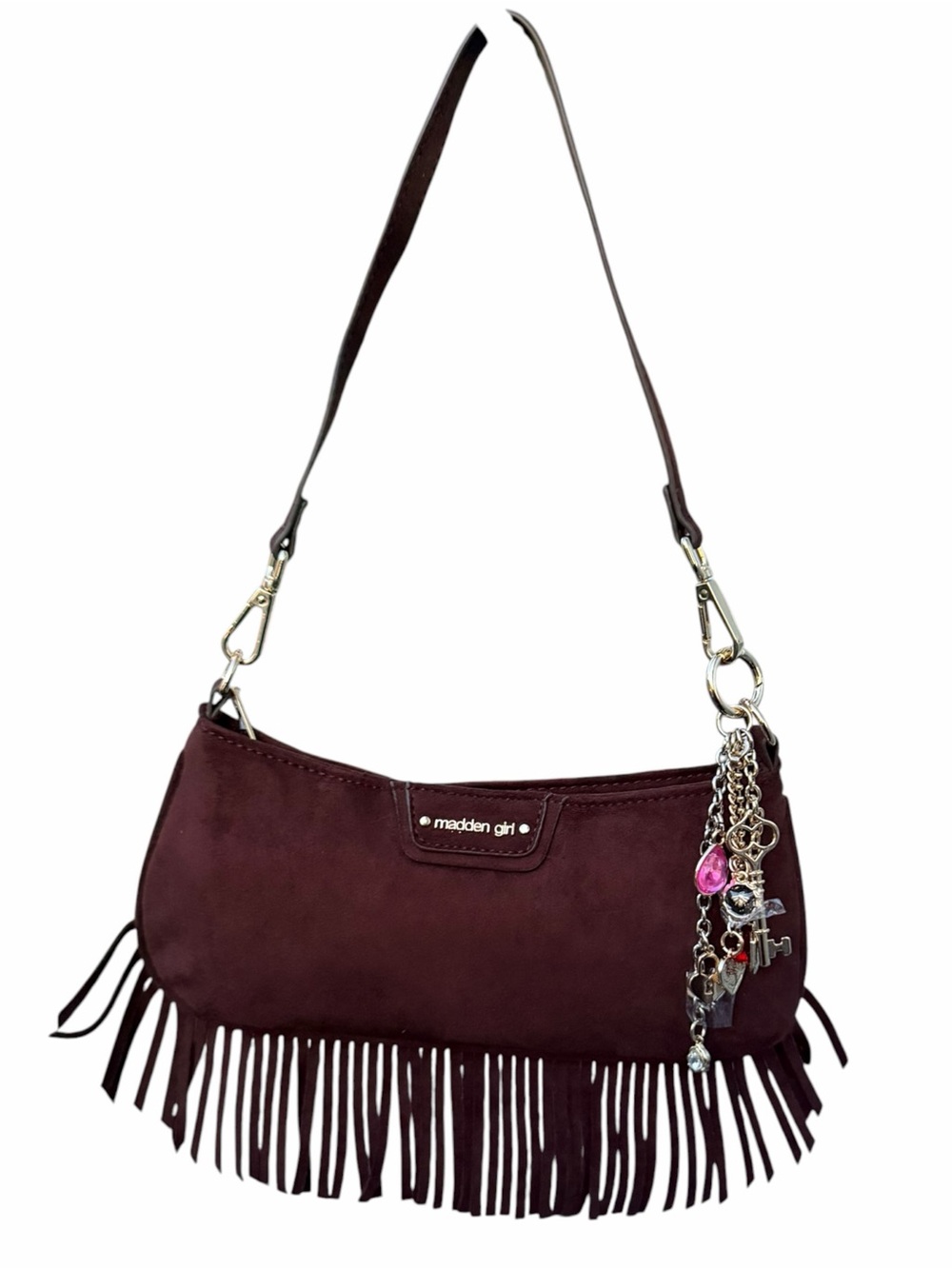 ✨SOLD✨Madden Girl Brown Suede Fringe Shoulder Bag - Picture 4 of 6